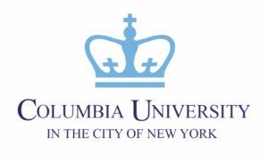 Columbia University logo. White background with letters in black